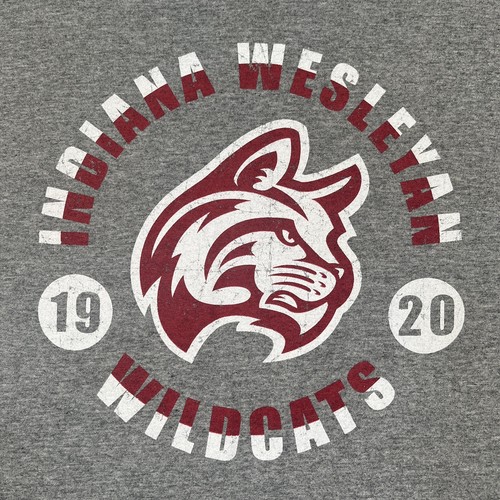 Campus Store Co. Indiana Wesleyan Wildcats Tee T-Shirt grau Erwachsene Large IWU - Bild 2 von 5