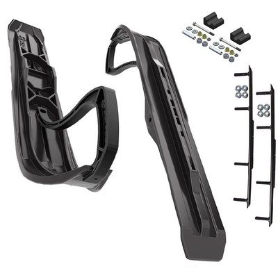 Slydog Command 6'' Black Skis w/10'' Round Bar Complete Kit Yamaha Phazer/FX