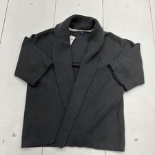 Gap Gray Open Cardigan Cable Knit Sweater Womens Size Medium NEW