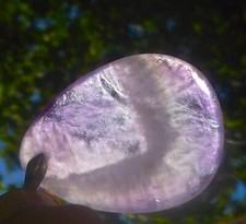 AMETHYST CLEAR CHEVRON CRYSTAL CABOCHON PENDANT W/ BAIL 77 CARATS or 15.5 GRAMS