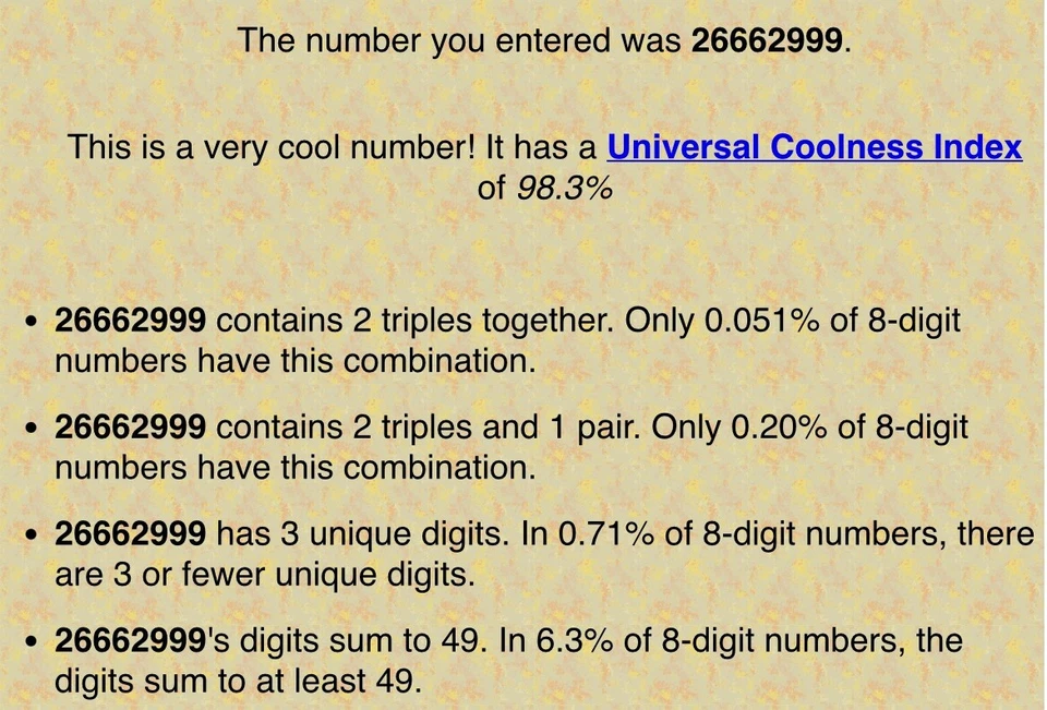 Rare One dollar bill very cool fancy serial 98.3% Coolness Index # L 26662999 T - Image 3 of 3