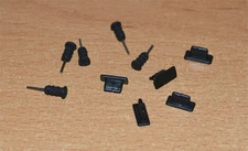 5 Pairs Black Anti-dust Dock Plug+3.5mm Earphone Anti-Dust Cap for iPhone 6 