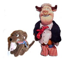 BULL CLINTON and BUDDY THE DOG SET OF MEANIES From 1999