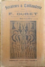 Knives/Knife/Cutlery 1910 French Trade Catalog: F. Duret- Beaujeu, Rhone, France