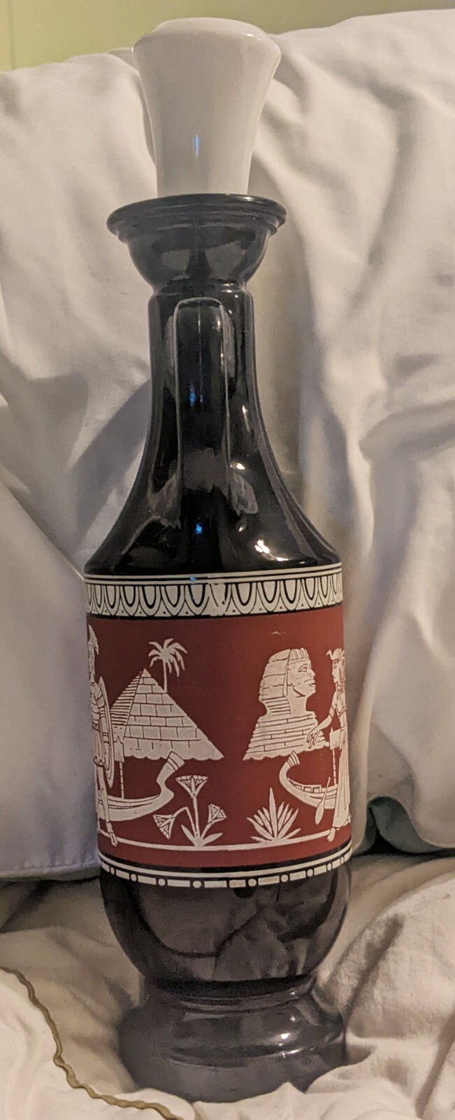 Vintage 1962 Jim Beam Whiskey Decanter Bottle with Stopper Egyptian