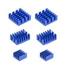 Blue Aluminum Heatsink with Conductive Adhesive Pad for RPI 2 Set