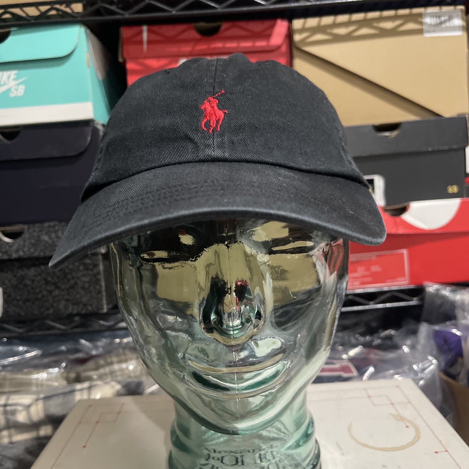 Polo Ralph Lauren Cappello Uomo Cinturino Schiena Streetwear Logo Pony Incantesimo Nero