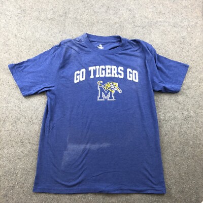 Memphis Tigers Shirt Mens Large Blue Short Sleeve Go Tigers Go *
