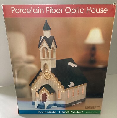 O'well Novelty Co., Ltd. Porcelain Fiber Optic Houes Hand Painted Needs Adapter