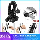 25x Elastic Ball Rope Bungee Cord Tarp Tie Down Strap Camping Tent Luggage Cord
