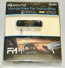 IQ Sound Hands-Free FM Transmitter Hands Free Talk Function Phone MP3 Player