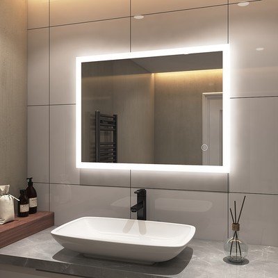 60x80/80x60 cm Badspiegel Lichtspiegel mit Beleuchtung Wandspiegel