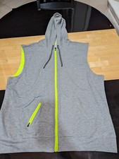 Womens fabletics gray sleeveless hoodie sweater