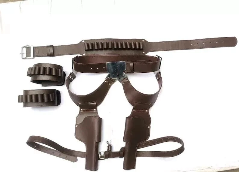 Cinturón de cuero inspirador Cad Bane con fundas / el cinturón de cuero mandaloriano Foto 4 de 4