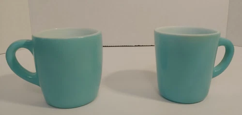 Rare Hazel Atlas Coffee Mugs Light Blue!