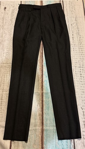 Polo Ralph Lauren Hombre Gris Cuadros 3 Piezas Traje Lana 40R Plisado 34X38 Sin Dobladillo - Imagen 10 de 14