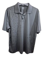 Champion Men's Polo Shirt  L Dark Gray Short Sleeve Lightweigh Great Condition 