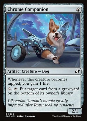 Chrome Companion - Foil Light Play, English Magic the Gathering MTG Edge of Eter