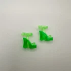 VTG 90’s Barbie Lime Green Translucent Squishy-texture Shoes Mattel