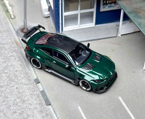 SW 1:64 Green M4 ADRO BODY KIT Coupe Sports Model Diecast Metal Car Collection - Picture 3 of 9