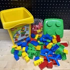 Lego Duplo Quatro Bucket 90+ Pieces Large Chunky Bricks Compete W/Container Tub
