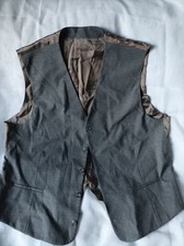 Weste Anzugweste Herren, Gr.  54 Grau Wolle