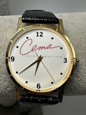 Reloj Cema Distribution Batería Nueva 32MM 7.75" Correa Cuero N79