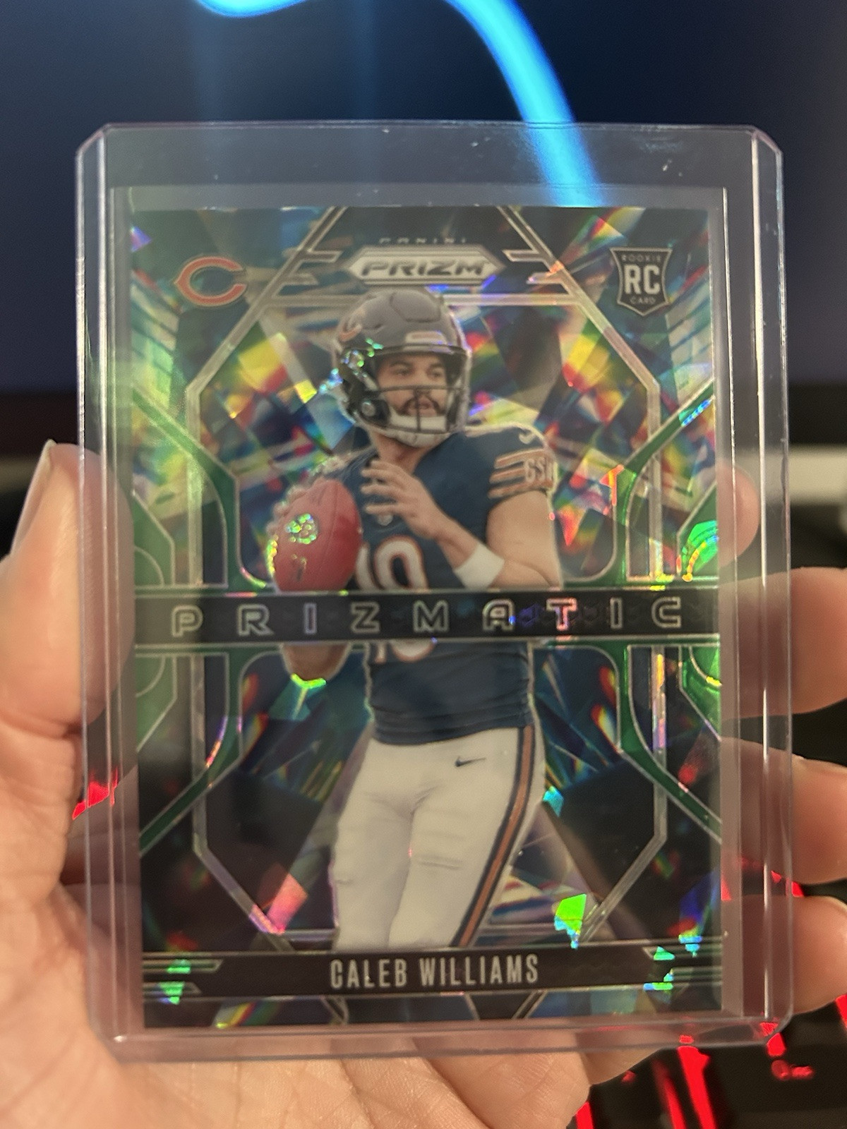 2024 Panini Prizm - Prizmatic Green Cracked Ice #1 Caleb Williams (RC)