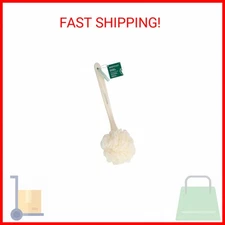 EcoTools EcoPouf Bath Brush, Loofah Brush for Bath & Shower, Made with Long Hand