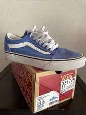 Vans Old Skool Nebulas Blue/ True White Men's Size 5.5/W-7 With Box Pre Owned