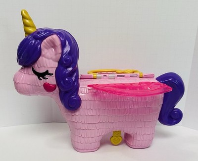 Polly Pocket Pink & Purple Unicorn 12'' Compact Travel Party Playset [Set Only]