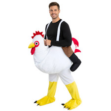 Dress Up America Ride A Chicken Costume - Chicken Rider Costume Adults