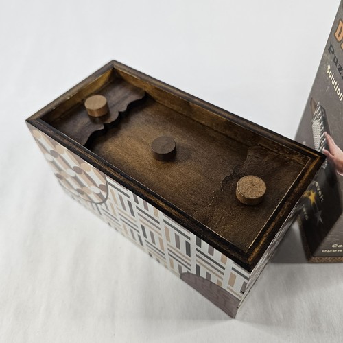 Secret Enigma Puzzle Box Brainteaser Hidden Compartment Wood No Manual Pls READ⬇ - Picture 3 of 12