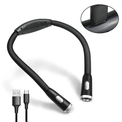 USB Rechargeable LED Neck Light Book Light for Reading in Bed Crafting Camping