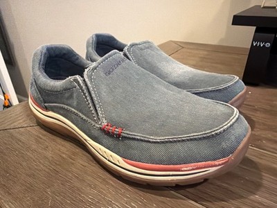 SKECHERS Navy Blue Expected Avillo Relax Fit Slip-on Loafer Men's 8.5 64109
