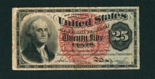 25¢ Cents Fourth Issue U.S. Fractional Currency PAPER CURRENCY AUCTIONS