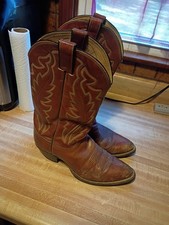 Justin 1967 Mens Brown Leather VTG Western Cowboy Boots Size 8.5 E Made in USA