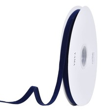 Navy Blue Single Face Velvet Ribbon 3/8 Inch x 25 Yards for Flower Bouquets