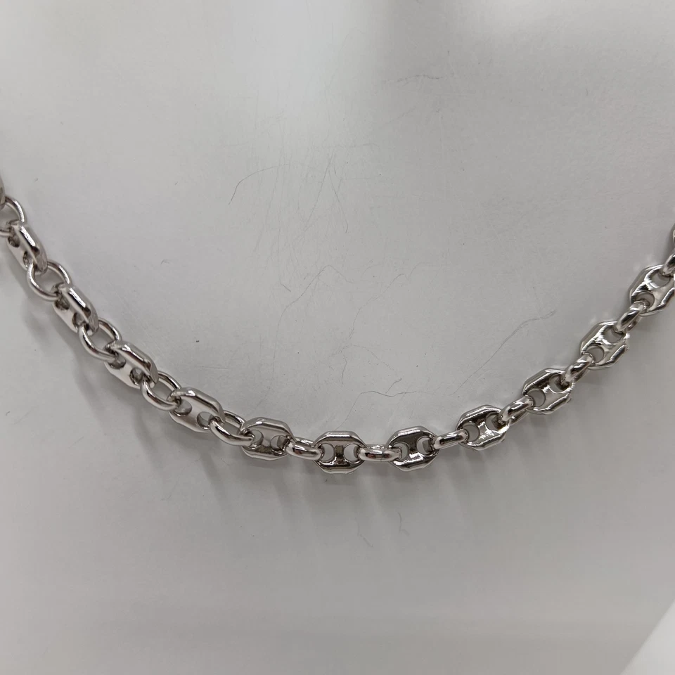 UNOAERRE COLLANA da uomo maglia marina bronzo placcato argento (2513) - Immagine 3 di 4