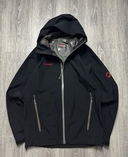 Mammut Gore-Tex Paclite Jacket Mens Size S Black Waterproof Hooded Hiking