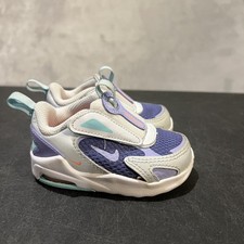 Nike Air Max Bolt Shoes Toddler Size 4C Purple White Teal Slip On CW1629-500