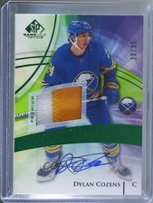 2020-21 SP Game Used Authentic Rookies Green 23/35 Dylan Cozens Patch Auto 01g1
