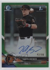 2018 Bowman Draft Chrome Pick Green Refractor 43/99 Cadyn Grenier Auto hn8