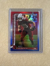 2025 Topps Chrome Trey McBride #4 Red White and Blue Refractor Cardinals