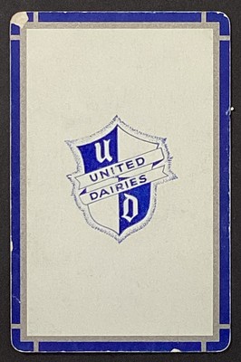 United Dairies Ad Vintage Single Swap Playing Card