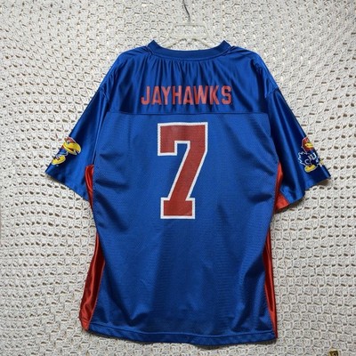 VTG Starter Kansas Jayhawks Football Jersey Men'sXL Blue #7 V Neck