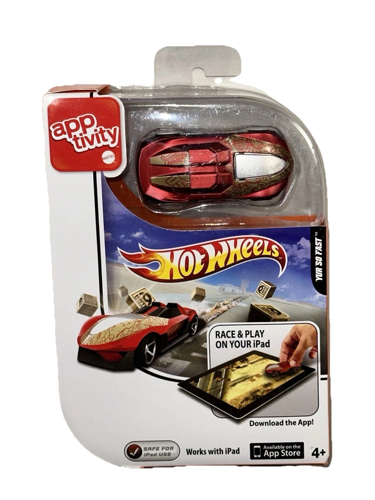Hot Wheels 2011 YUR SO FAST App Apptivity Diecast Toy Race car on I Pad