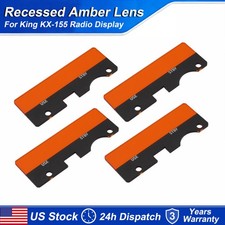 2 Pair Recessed Amber Lens Replacement For King KX-155 KX155 Radio Display