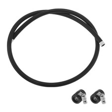 AN-6 Fuel Line Kit 4.00Ft with 2 Pcs Black Clamps 1 Set