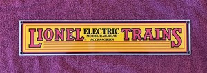 Vintage Lionel Electric Trains Model Railroad Accessories Porcelain Metal Sign